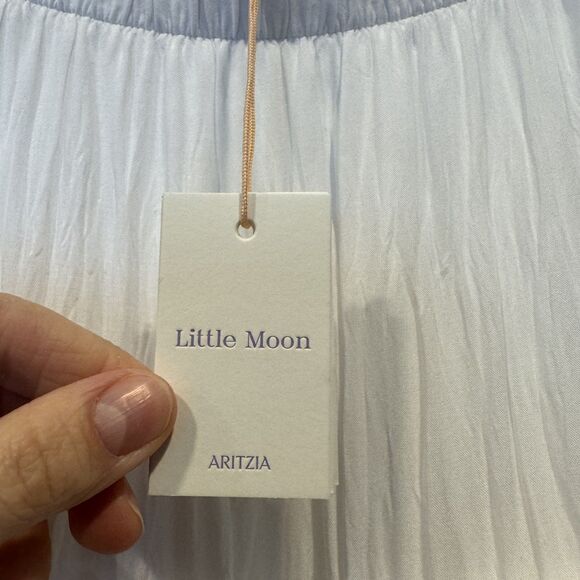 NWT Aritzia Little Moon Damasque Tiered Midi Skirt White Modal Women sz Small - Picture 7 of 12